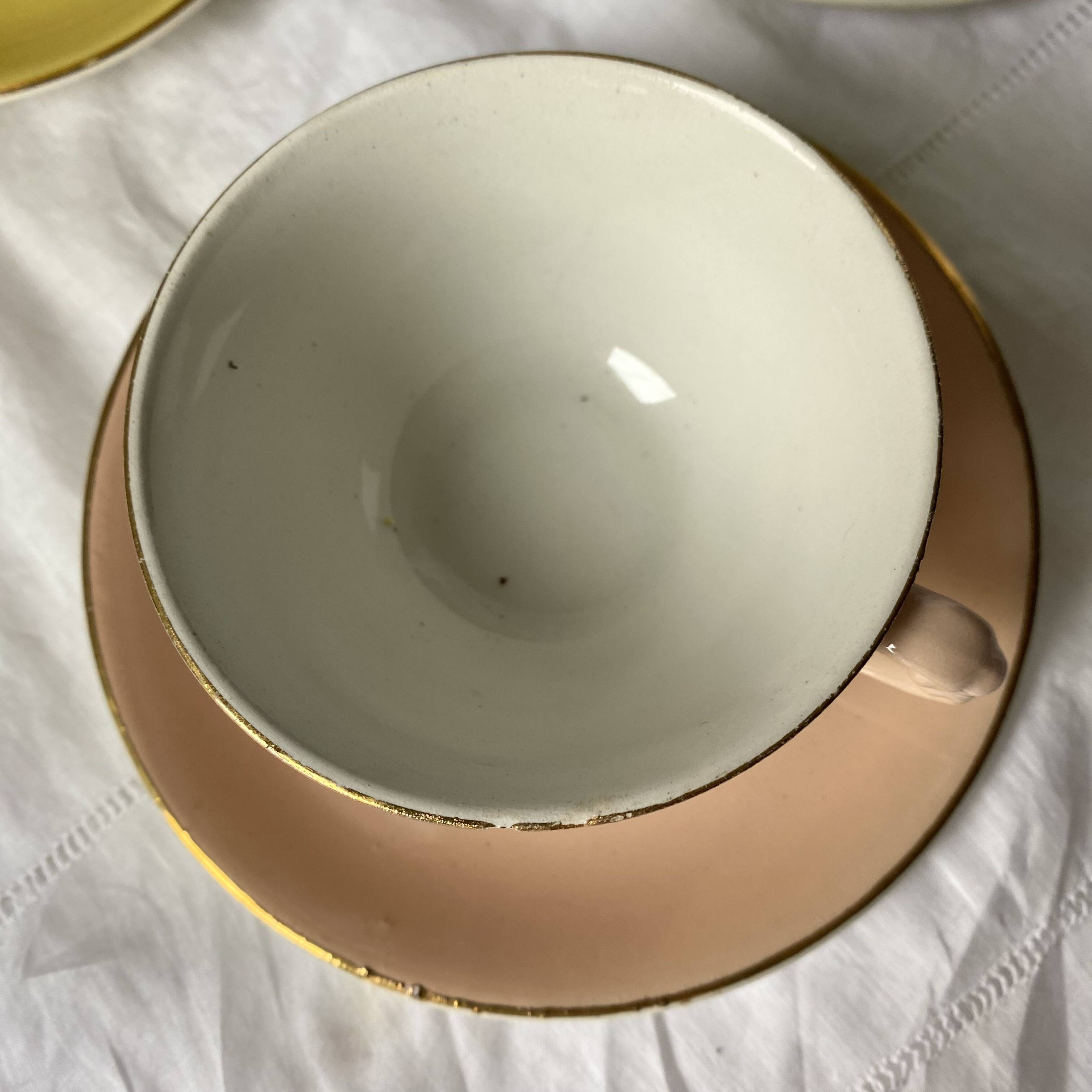 Mugs Moulin des Loups pastel colour 1960s