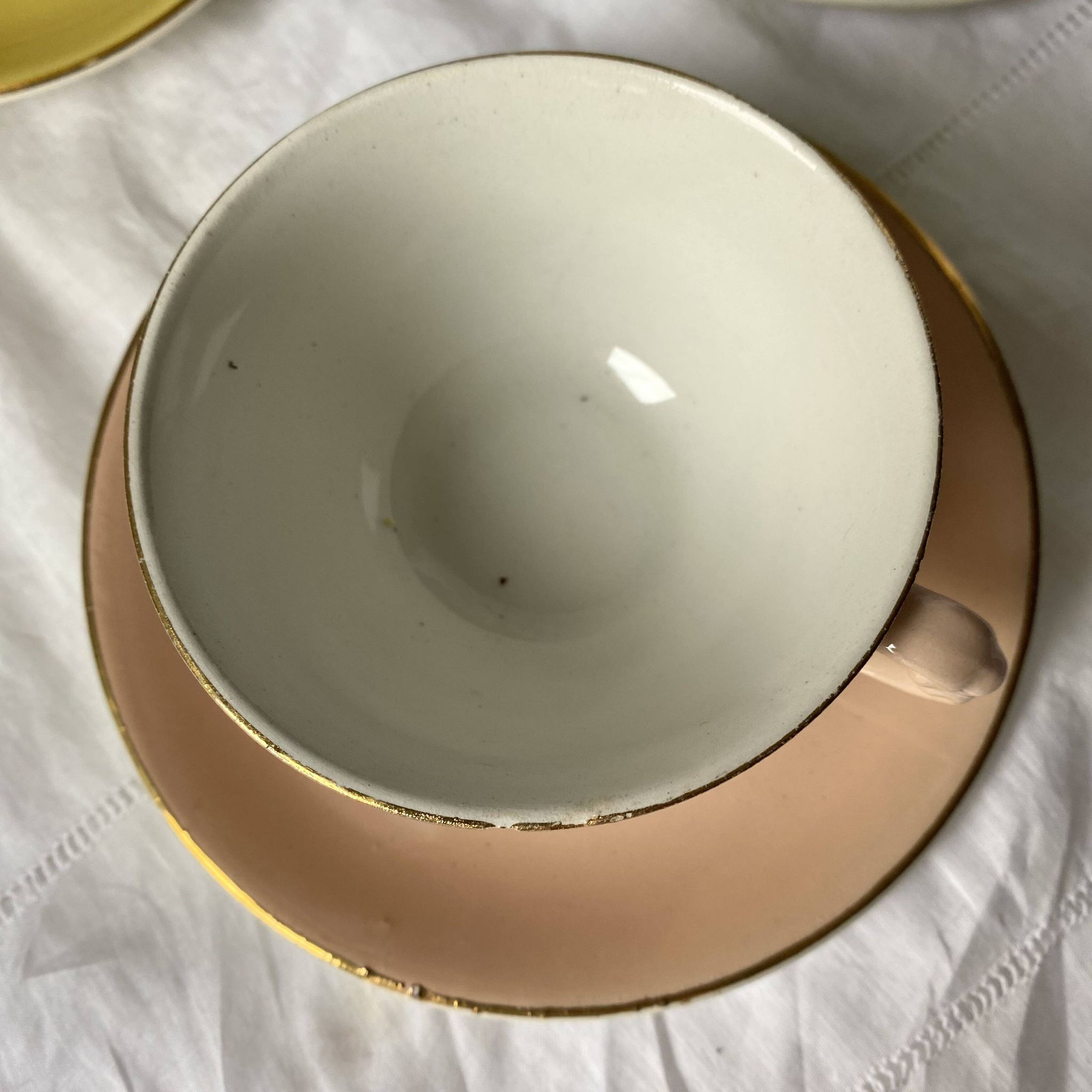 Tasses Moulin des loups  couleur pastel années 60