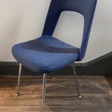 Chaise en lainage bleu 1970