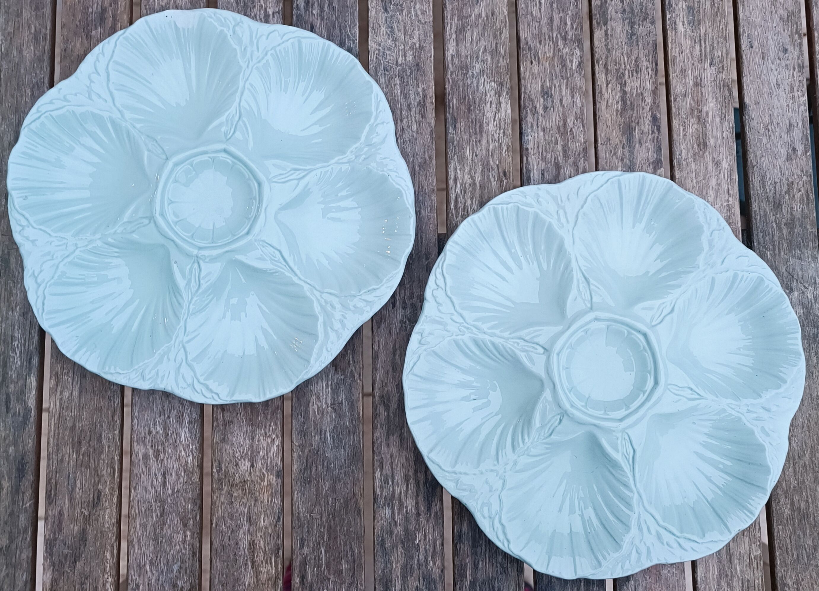 Oyster plates Sarreguemines