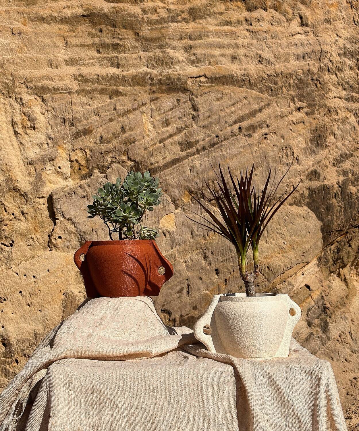 Vase Kyma Ocre Brûlé