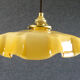 Old susmension in yellow and white opaline with cable and new douile - circa 1950