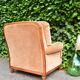 Fauteuil velours peach