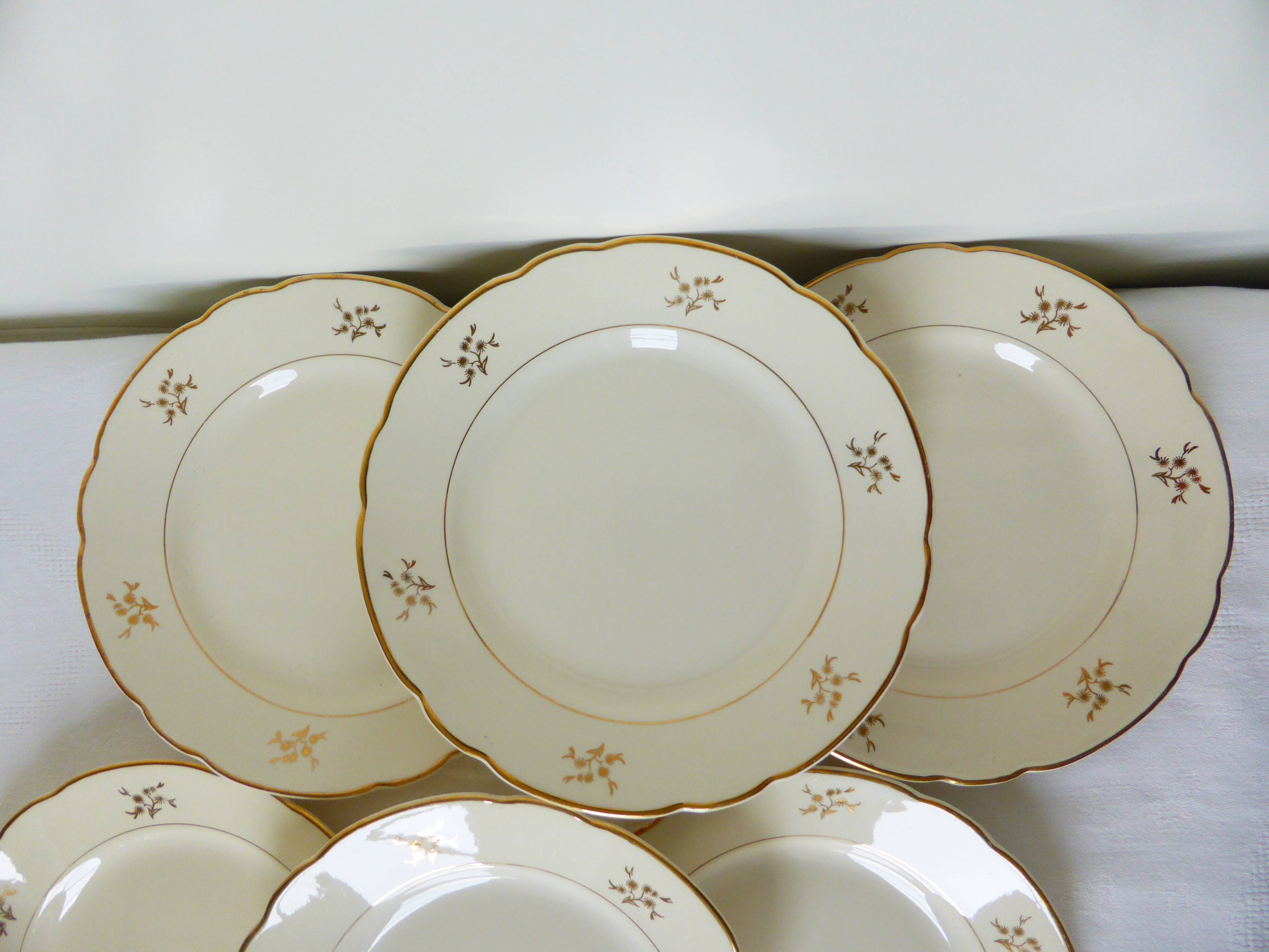 6 assiettes à dessert vintage Villeroy et Boch