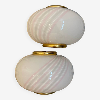 Pair of Murano wall lights