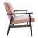 Vintage armchair velours côtelé flaming rosé 1970 design by H.Lis