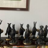 Bronze animal statuettes