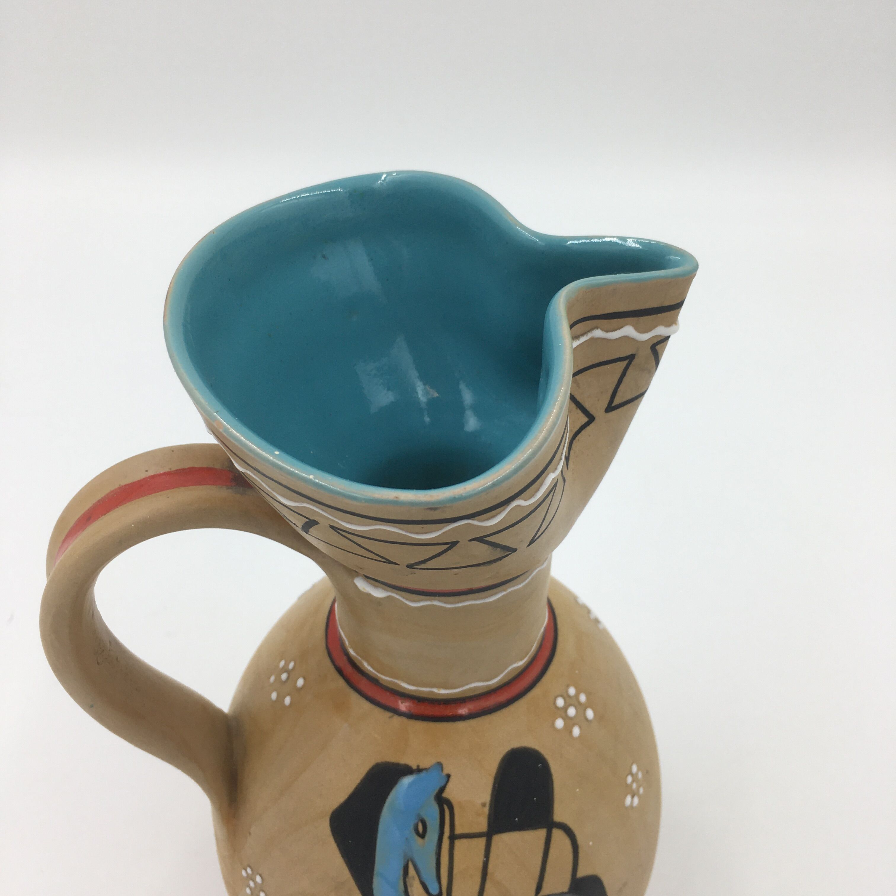 Terracotta jug Artigiana Deruta