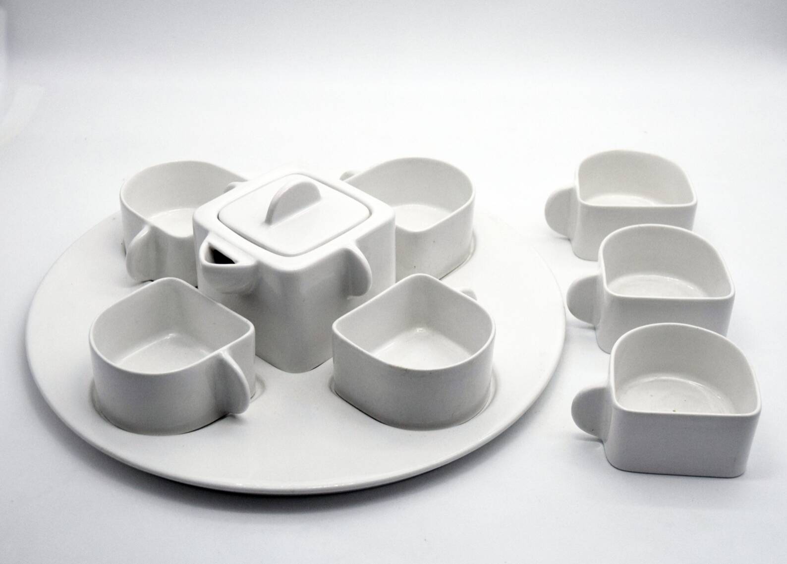 Angelo Mangiarotti for F.lli Brambilla Tea or Coffee Set, 1970s
