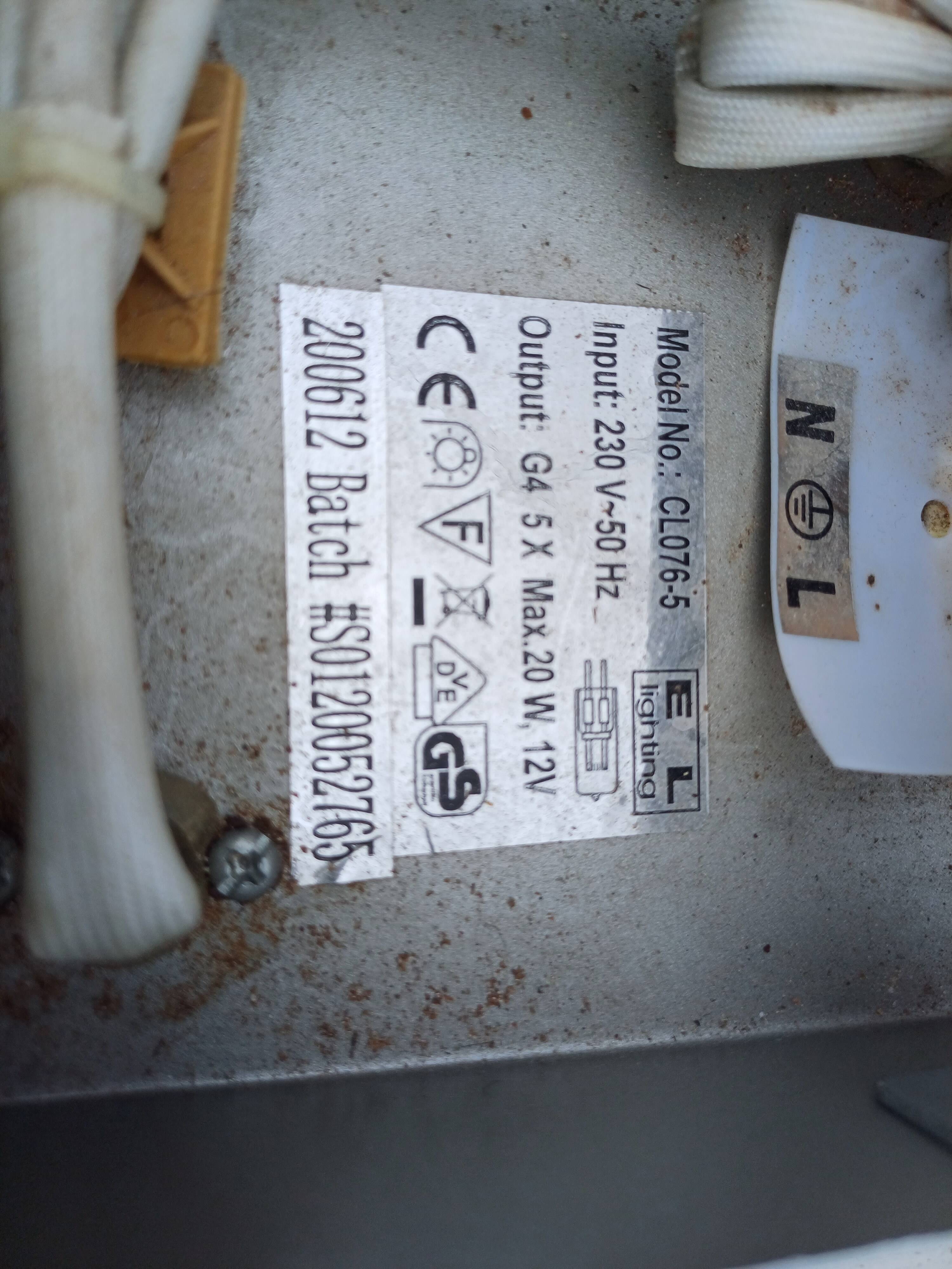 Vintage Aluminum and Glass Pendant Lamp