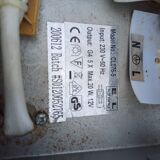 Vintage Aluminum and Glass Pendant Lamp