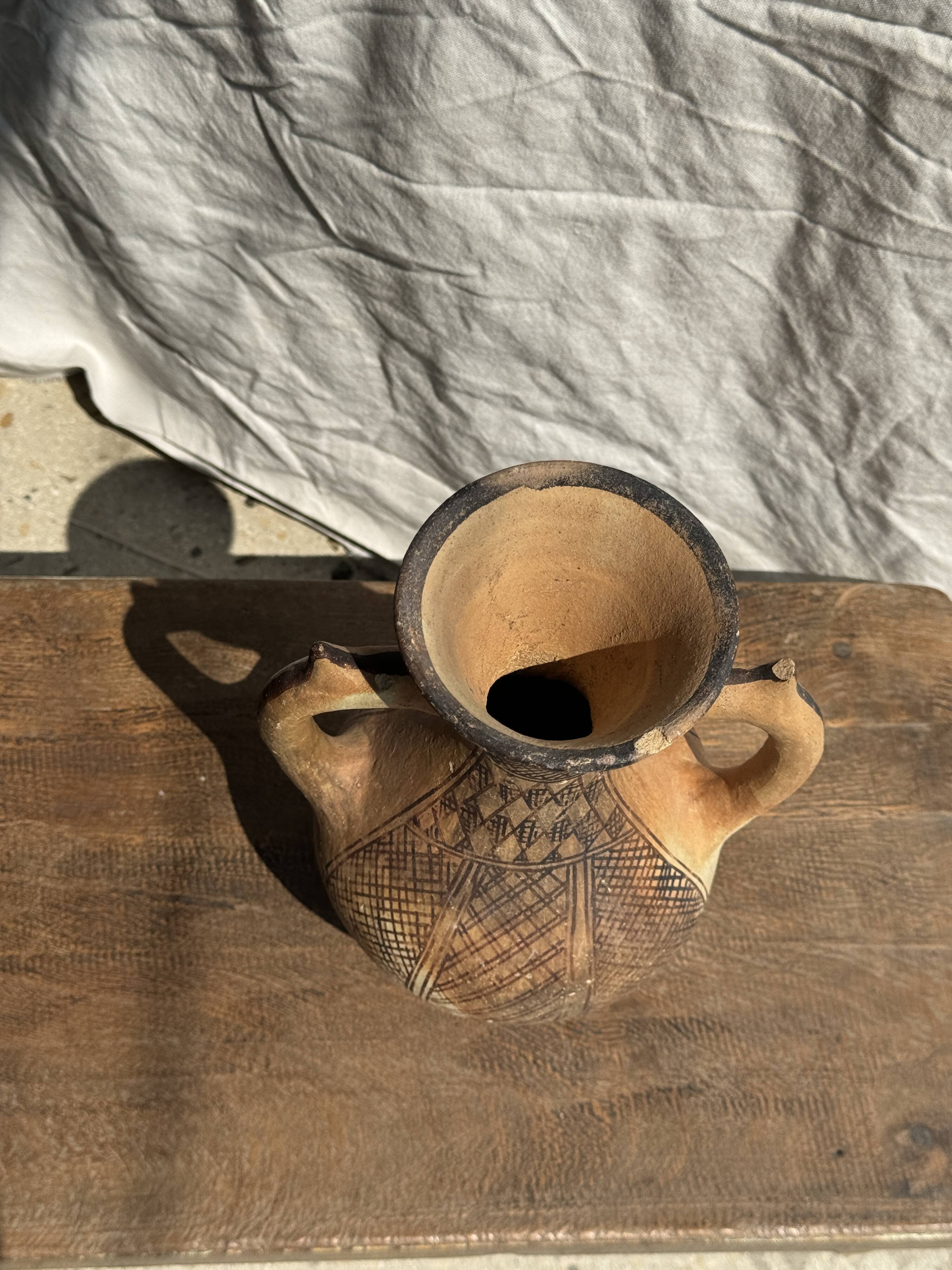 Decorative vase in the shape of an antique style amphora H27