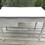 Vintage wood and brass desk