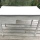 Vintage wood and brass desk