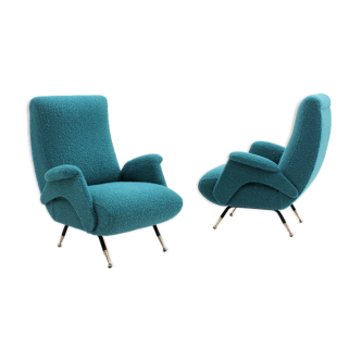Paire de fauteuils italiens du milieu du siècle