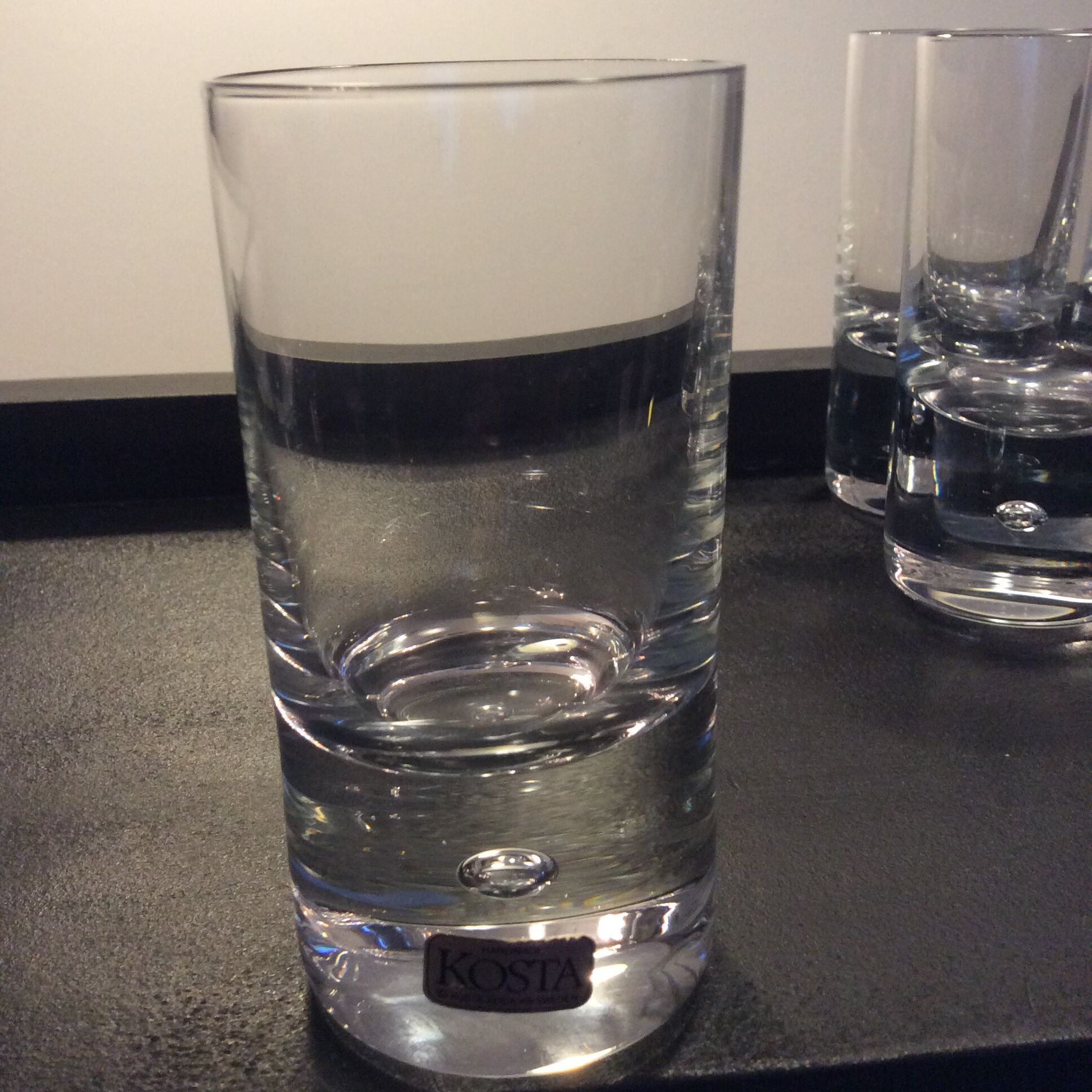 Series of 7 glasses Kosta Boda by Walter Hickman 70s