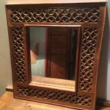 Carved teak mirror 55X61cm