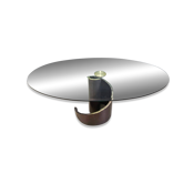 1990s Brutalist-Style Glass and Bronze Dining Table by Barilone for Roche B