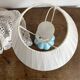 Sky blue opaline bedside lamp