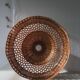 Flower-shaped rattan pendant light/lampshade