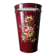 Antique metal umbrella stand with hand-painted floral decor, bohemian countryside