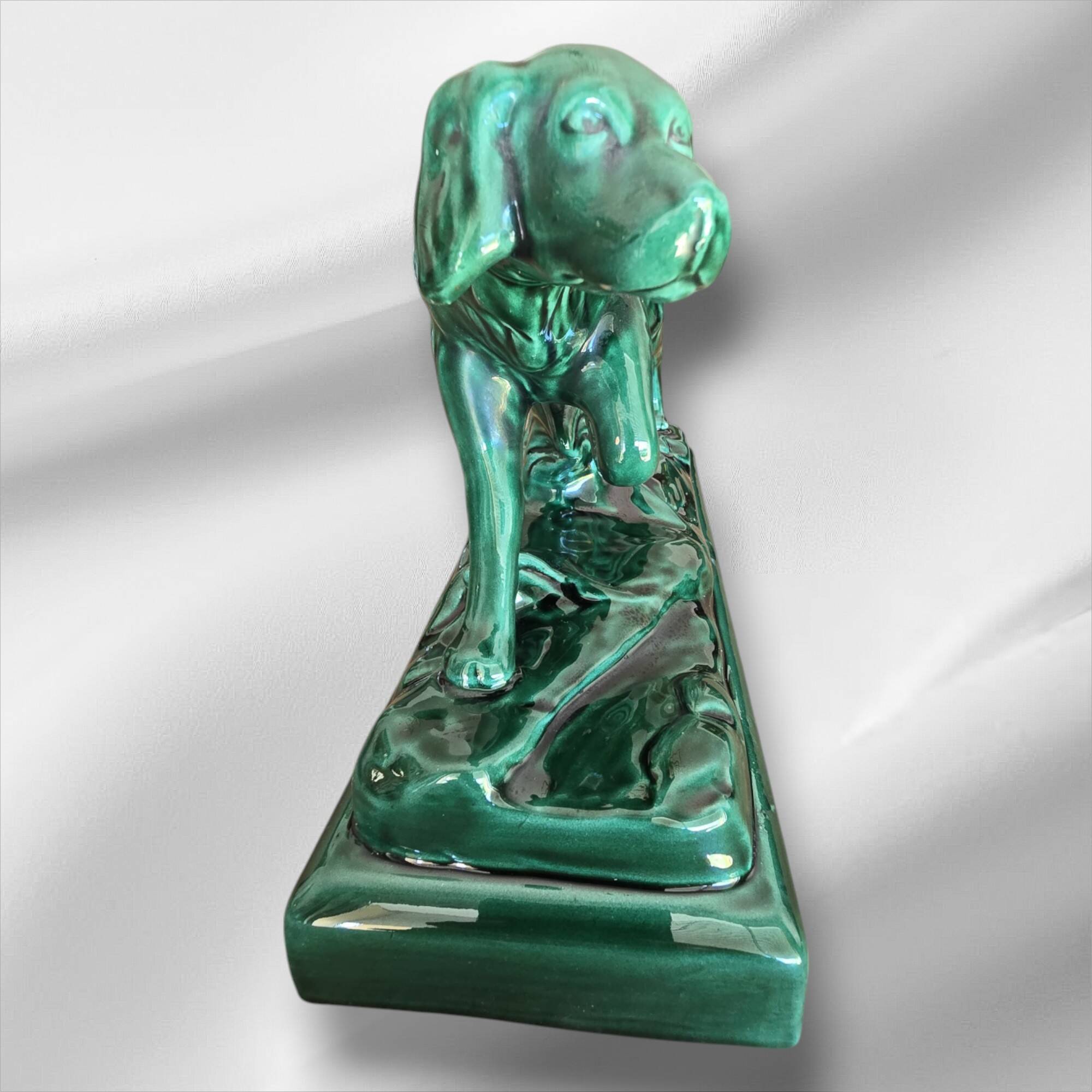 Large Art Deco Collectible Porcelain Irish Setter Sculpture