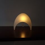 Frosted glass 'Coque' table lamp for Martinelli Luce, Italy 1970's