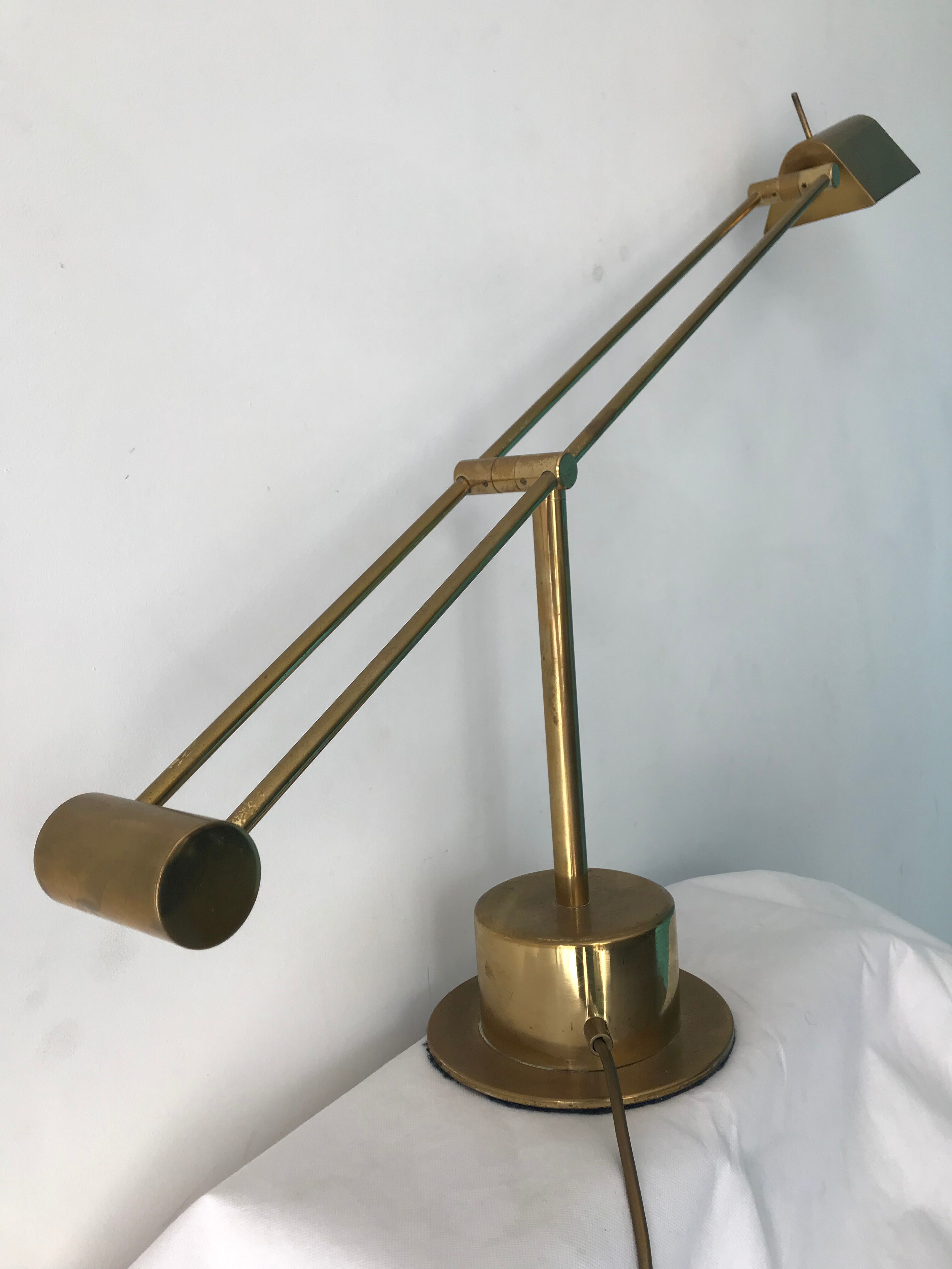 French brass pendulum lamp