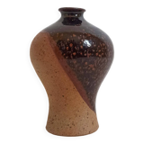 Soliflore two-tone glazed stoneware 1970s height 19 cm