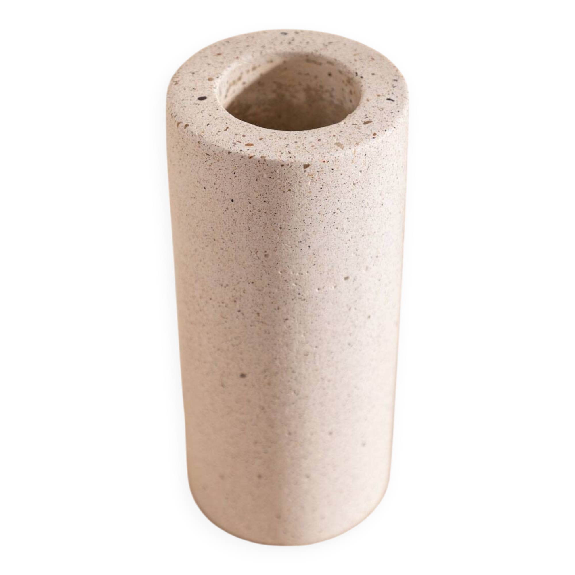 André vase in white concrete