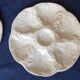 Set of 2 French vintage plates in gien white dabbling