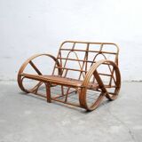 Vintage rattan pretzel sofa