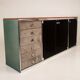 Guido Falsechini Hermes Marble and Leather Sideboard for i4 Mariani 1970