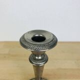 Vintage silver metal candle holder