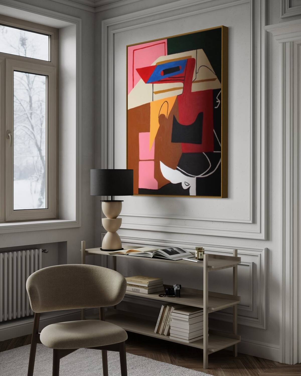 Contemporary abstract geometric forms No7