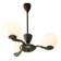 Art Deco French Brass Figural Chandelier, 1930