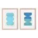 Duo of 40x30cm Twist and Asti paintings by Eawy