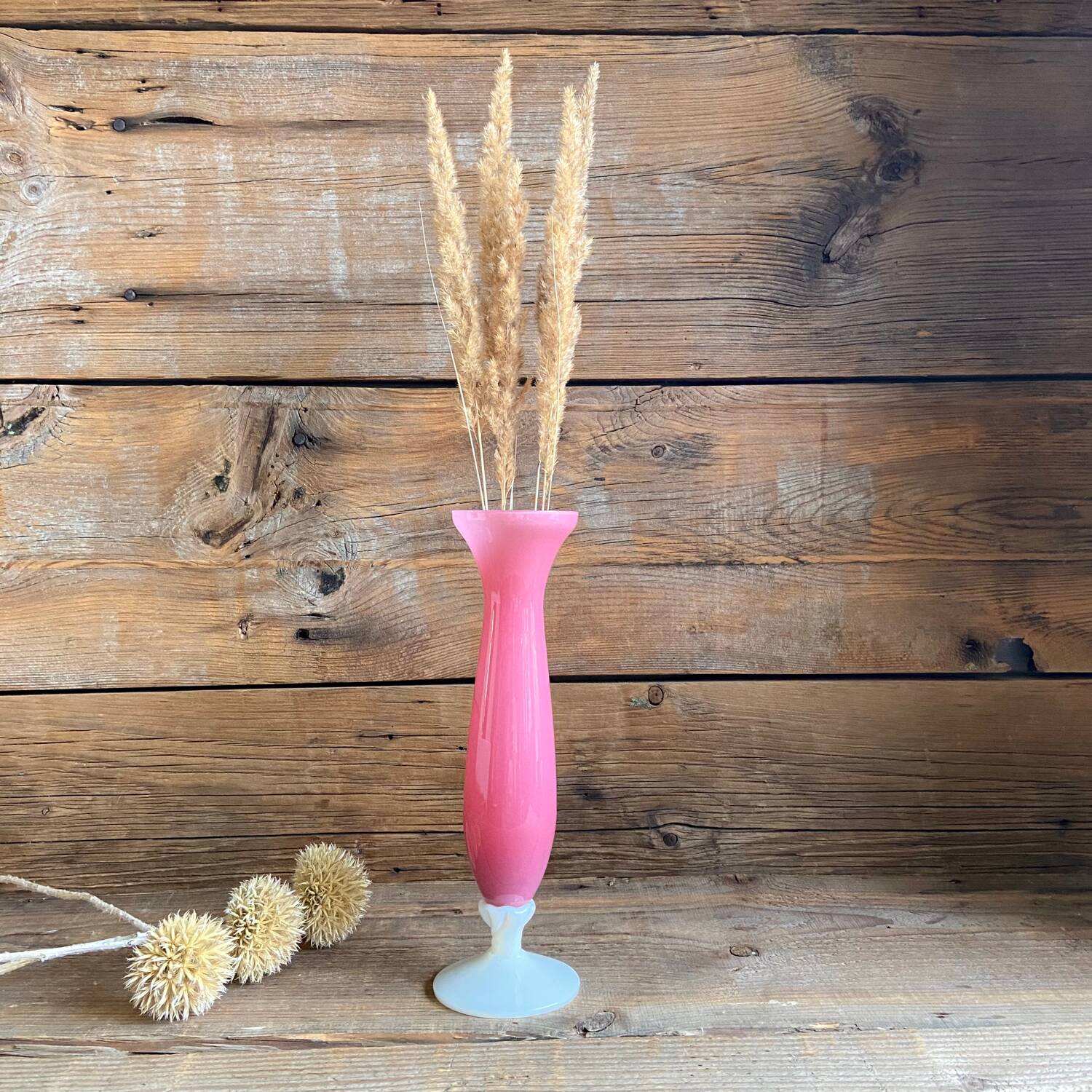 Pink opaline vase