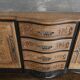buffet in chene and metal patina black