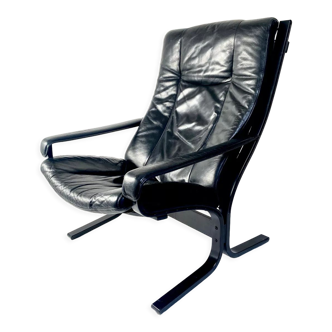 Leather armchair  model "siesta" by ingmar relling
