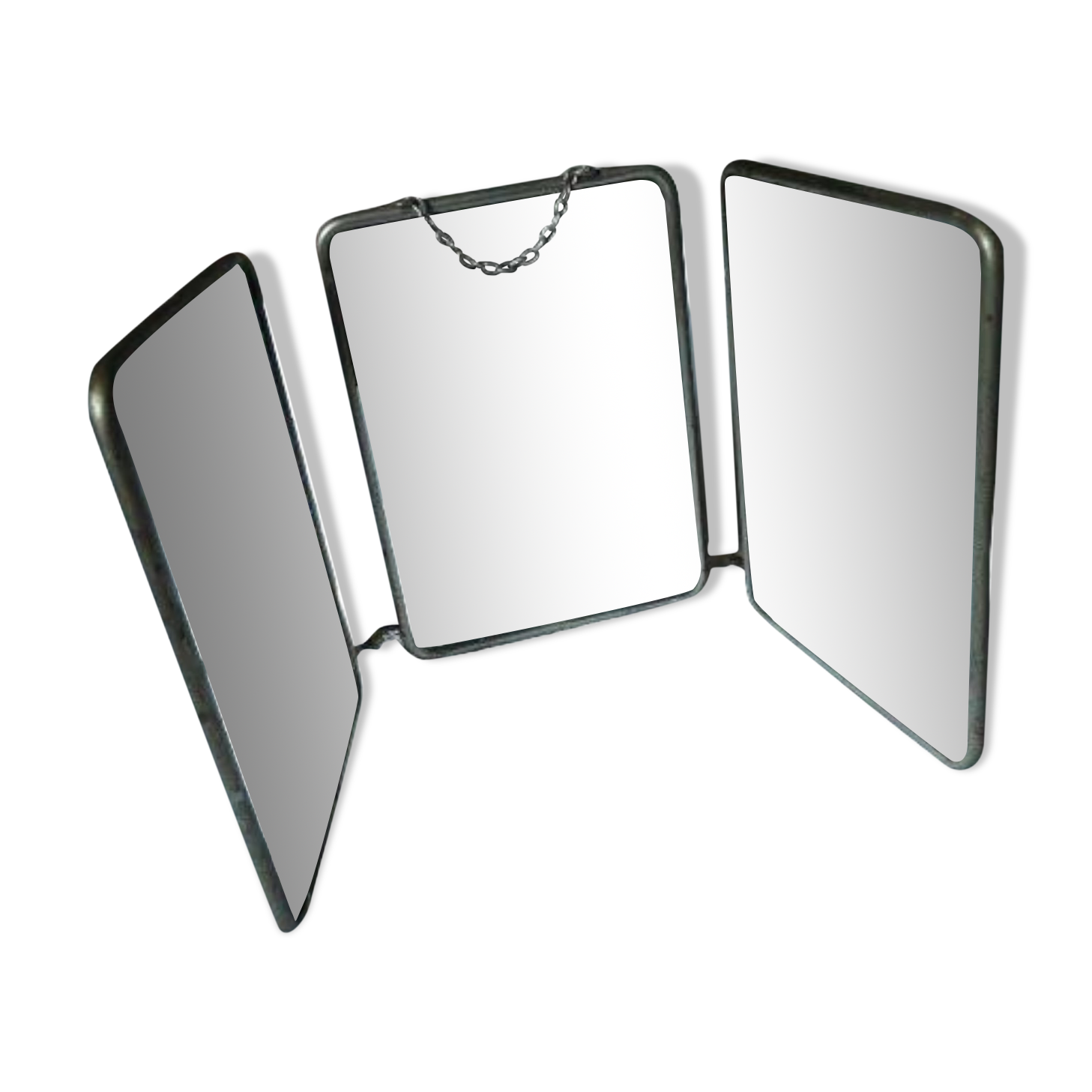 Miroir de barbier tryptique triptyque  49x21cm