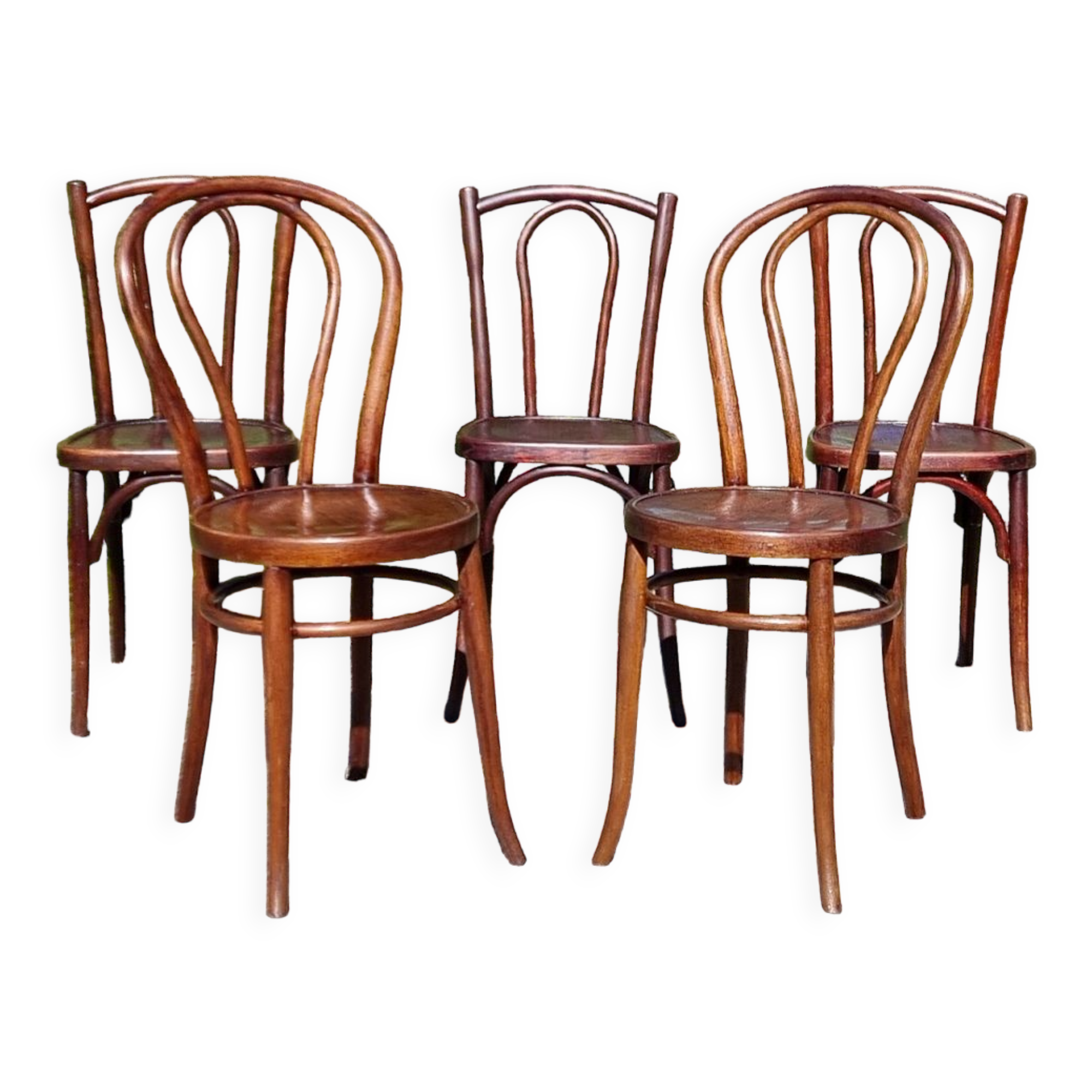 5 bistro chairs N°18 and 56 20/30s