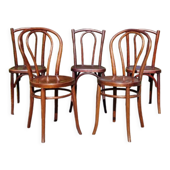 5 bistro chairs N°18 and 56 20/30s