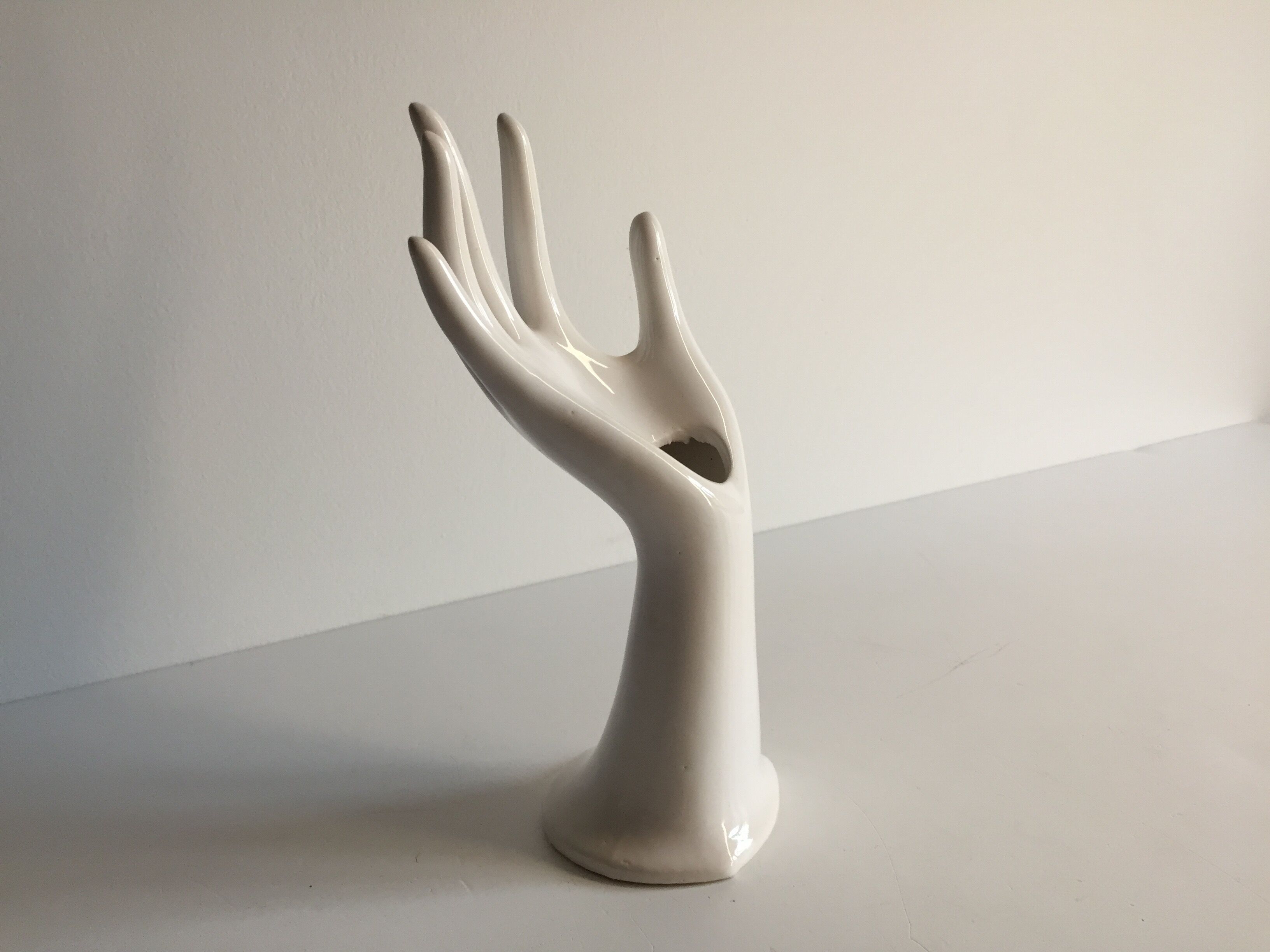 Hand vintage ceramic enamelled