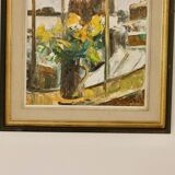 "Yellow Flowers by a Window"  by T. Stenbäck