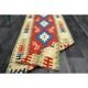 1970s Vintage Turkish Oushak Handmade Wool Cotton Red Runner Rug 78x224
