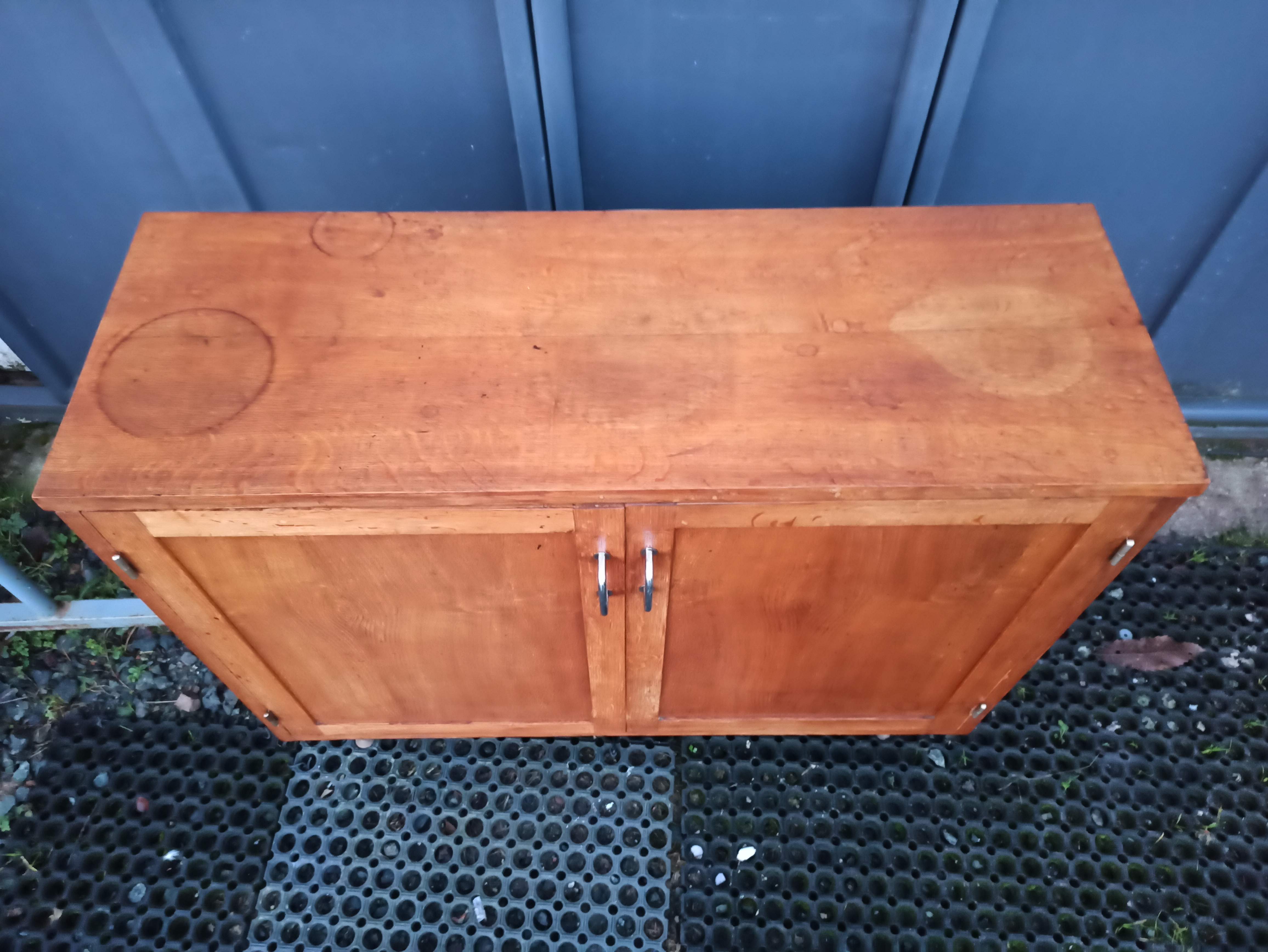 Low storage sideboard 2 doors iron base year 50 60