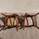 pair of Art Nouveau chairs, cane and faux leather