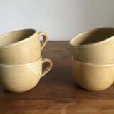 4 sandstone cups