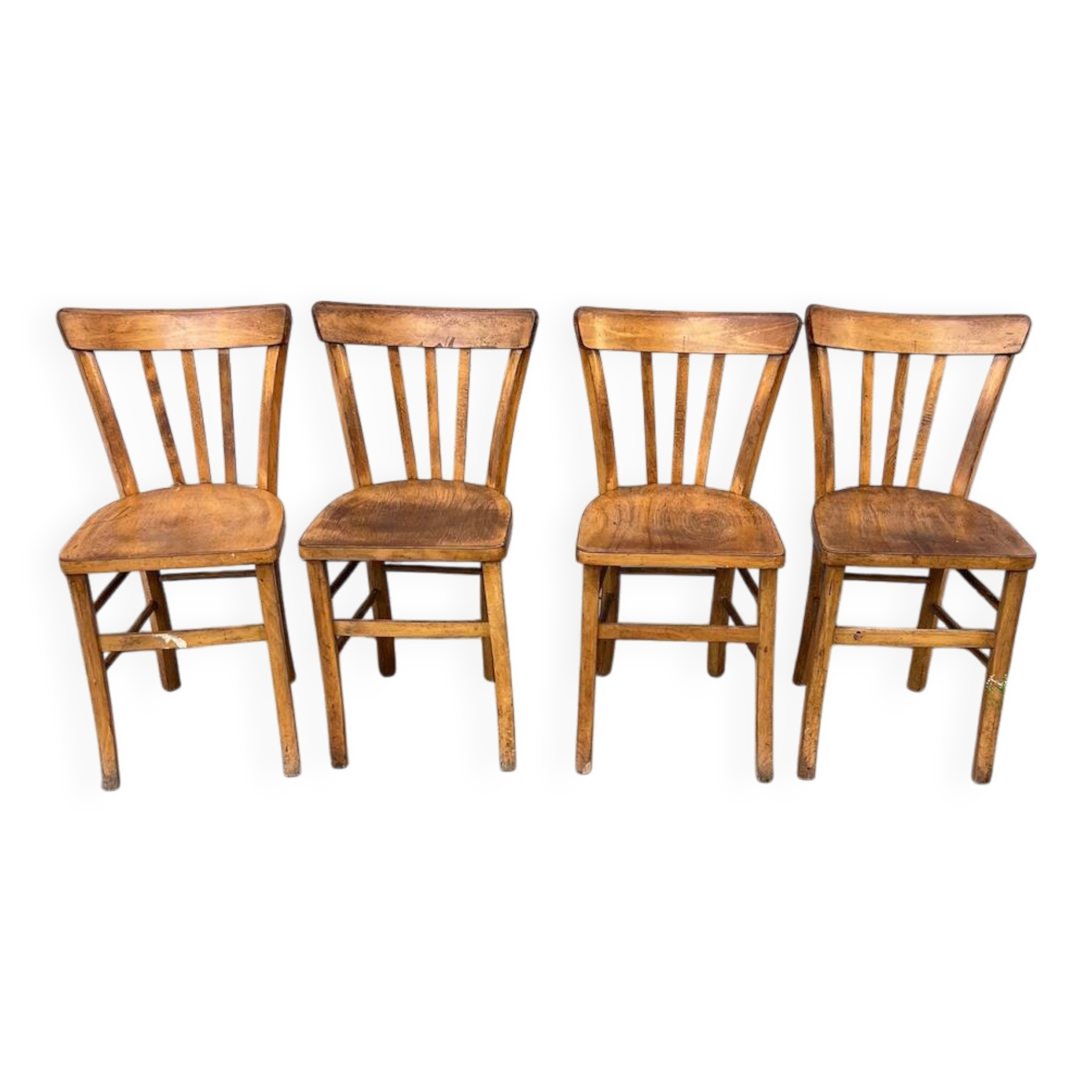 (Lot) 4 Honey Bistro Chairs